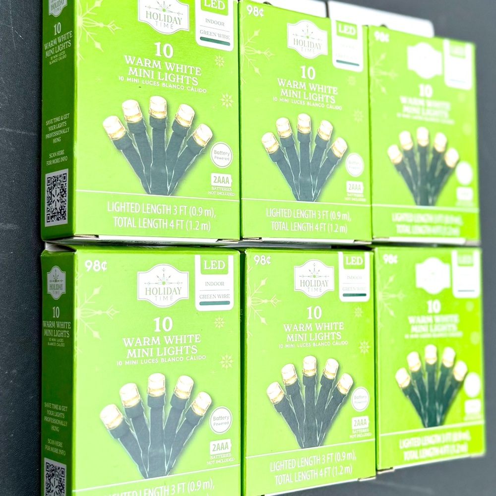 Christmas/Holiday Warm White LED Mini Set 
SIX box LOT NEW!!!